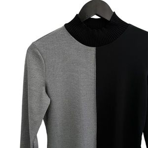 Zara dress color black knit mock neck long sleeve size L
